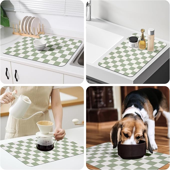 CooRug Checkered Dish Drying Mat - Image 7
