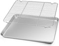 TeamFar Baking Sheet with Rack Set, Stainless Steel Baking Pan Cookie Sheet by TeamFar