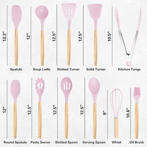 19 PCS Kitchen Cooking Utensils Set, 11 Pieces Silicone Cooking Utensils Set 6 - Image 2