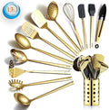 Gold Cooking Utensils Set, Berglander Stainless Steel 13 Pieces Kitchen by Berglander