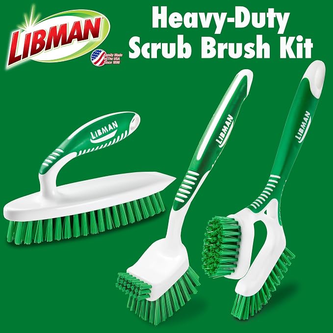 Libman Heavy Duty Scrub Brush Kit | Cleaning Brushes - Image 2