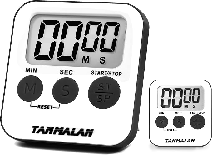 Easy to use Kitchen Timer for Cooking Loud Alarm, Large Display, Auto Memory by Tanmalan