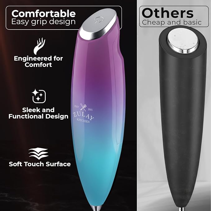 Zulay Kitchen Patented Tornado Triple Whisk Milk Frother - Image 4