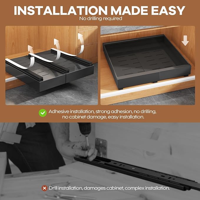 Seinloes 6Pack Expandable Pull Out Cabinet Organizer 21"Deep - Image 7