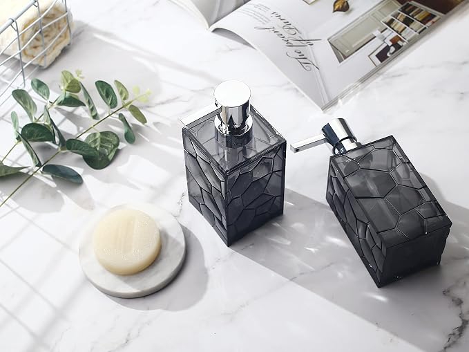 2 Pack Clear Grey Rust Proof Soap Dispenser, Acrylic Plastic Hand Soap Lotion - Image 6
