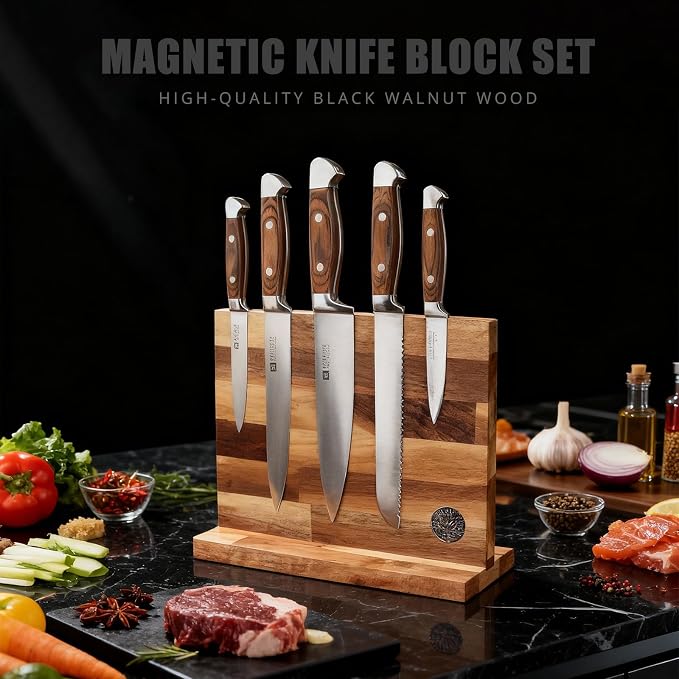 Magnetic Knife Block Set, Double Sided Magnetic Knife Holder - Image 2