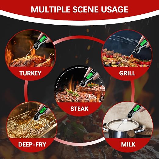 Meat Thermometer Digital，IP67 Waterproof Cooking Thermometer - Image 4