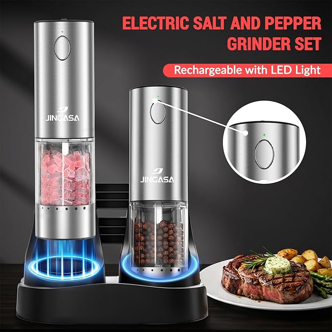 Electric Salt and Pepper Grinder Set - Image 2
