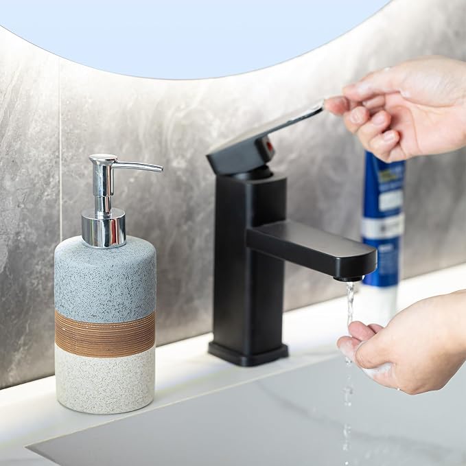 Ceramic Soap Dispenser Set for Hand Soap, Dish Soap, Conditioner, Bathroom & - Image 7