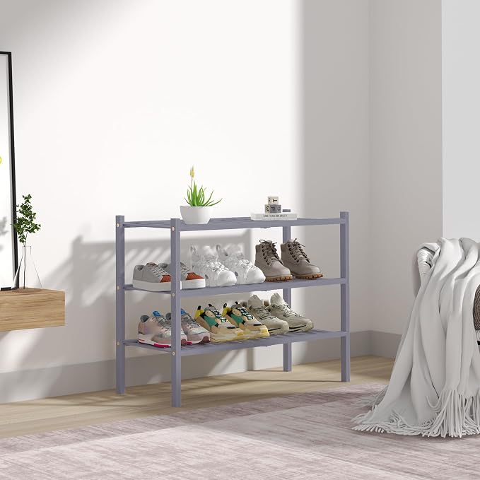 ROMGUAR CRAFT 3 Tier Bamboo Shoe Rack - Image 7