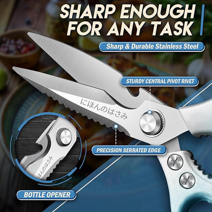 TIJERAS Kitchen Scissors Set Blue - Image 4