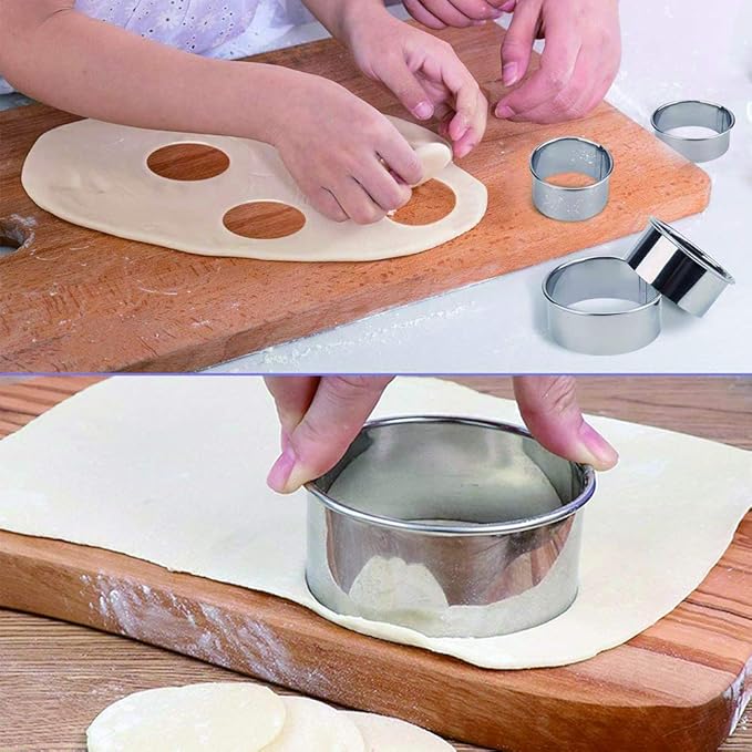 12 Pieces Round Cookie Biscuit Cutter Set, Graduated Circle Pastry Cutters - Image 5