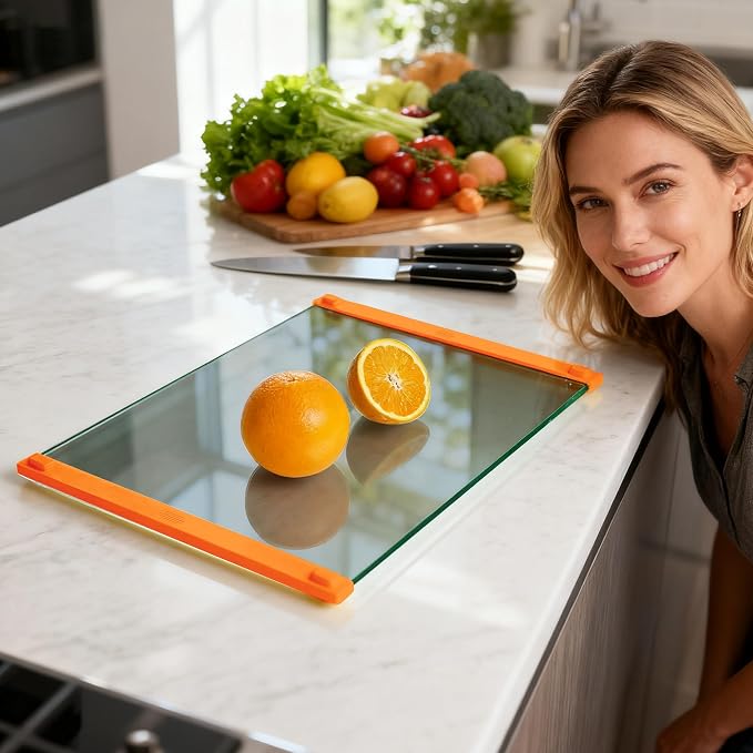 Glass Cutting Boards for Kitchen, European Grey Glass Paired - Image 8