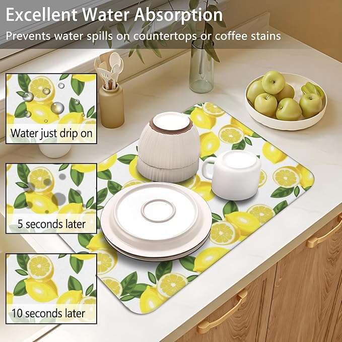 Dish Drying Mat for Kitchen Counter 2 Pack - Image 4