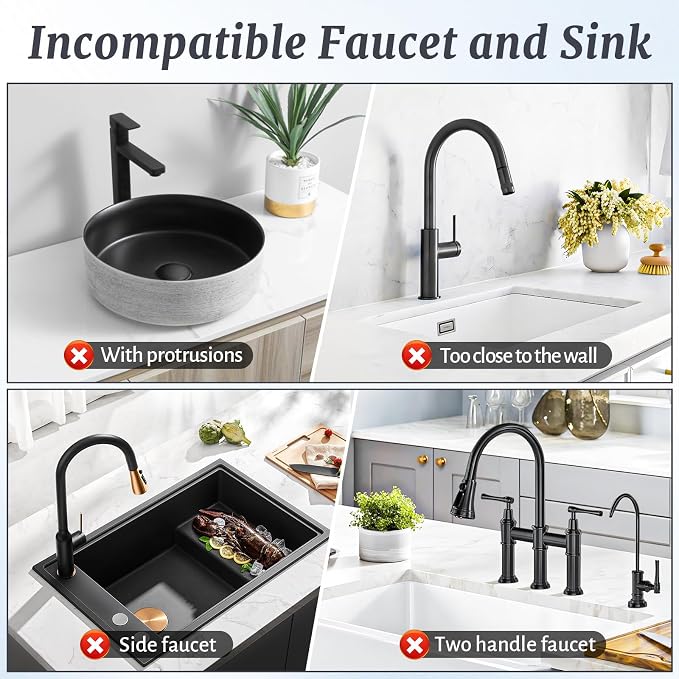 PoYang 14.6 inch Faucet Mat for Kitchen Sink Splash Guard, 7° Slope Silicone - Image 4