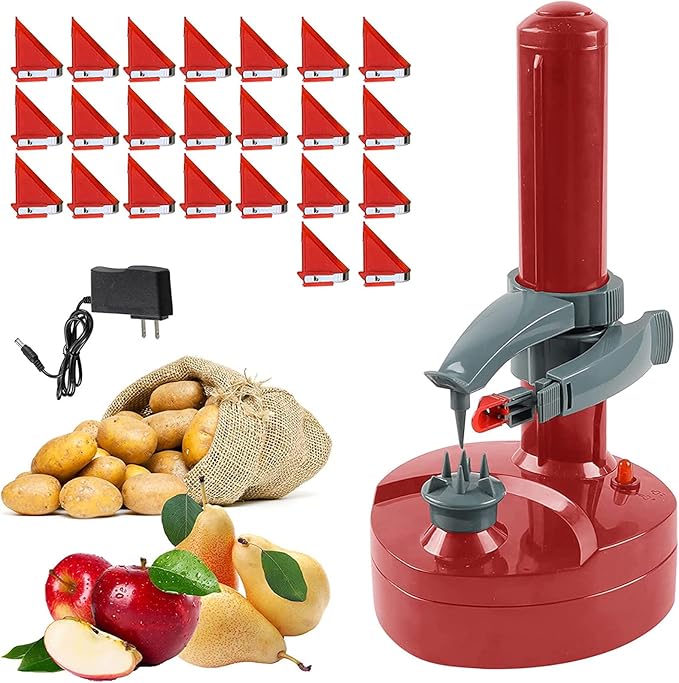 Electric Potato Peeler with 23 Replacement Blades Rotato Express Stainless by Nopainsnogains