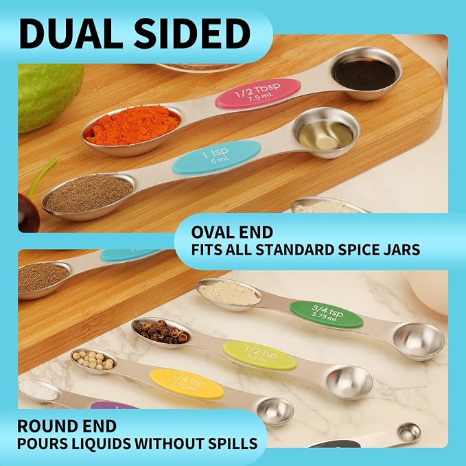 Magnetic Measuring Spoons Set of 9 - Image 8