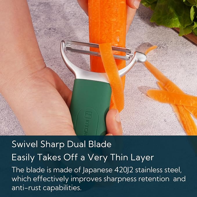 KITCHENDAO Swivel Vegetable Potato Peeler - Image 4