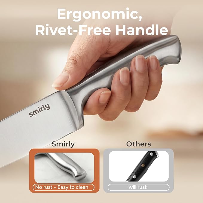 SMIRLY 15 Piece Knife Set with Block - Image 3