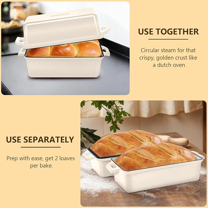 Wildone 2 in 1 Enameled Cast Iron Bread Pan - Image 3