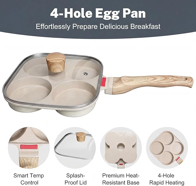 4‑Cup Nonstick Egg Pan Set - Image 3