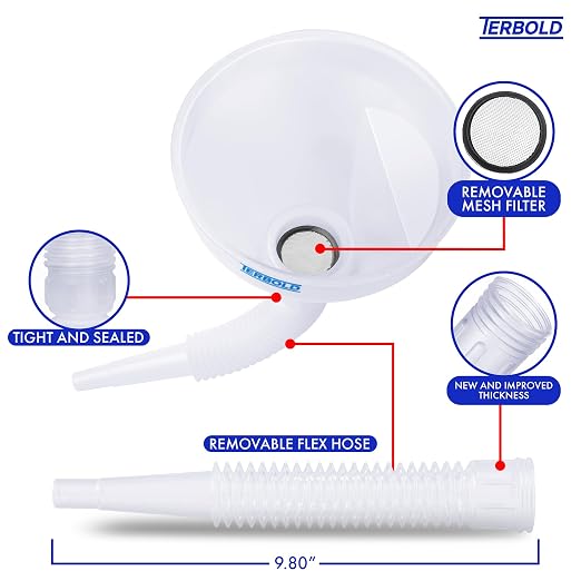 Automotive Flex Funnel with Hose | Wide Mouth Flexible Oil Funnel - Image 4