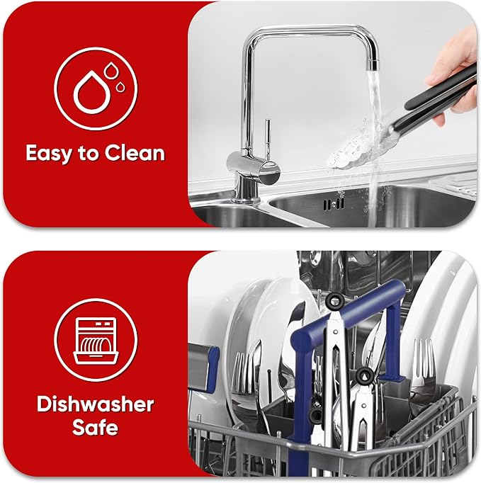Stainless Steel Tongs Set, Food Grade Stainless Steel Kitchen Tongs, Heat - Image 6