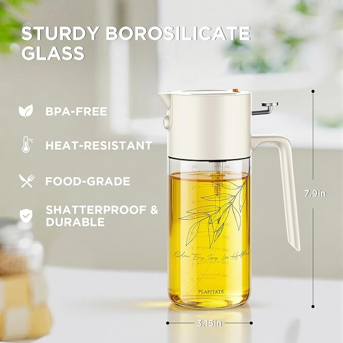 PLAPITATE 17oz/500ml Premium Olive Oil Sprayer - Image 8