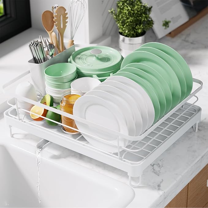 Kitsure Dish Drying Rack for Kitchen Counter, Stainless Steel Sink Organization by Kitsure