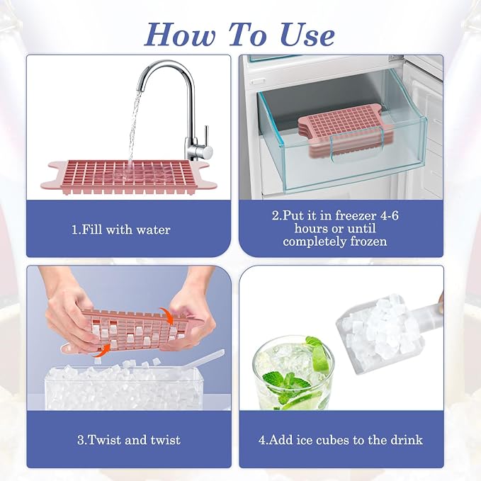 Mini Ice Cube Tray for Freezer: GGUW Nugget Ice Cube Tray - Image 5