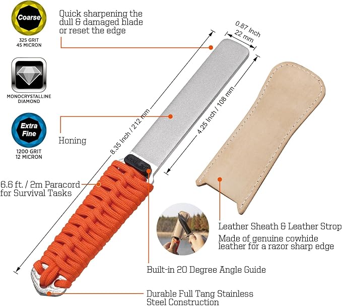SHARPAL 181N Dual-Grit Diamond Sharpening Stone File Garden Tool Knife Sharpener - Image 2