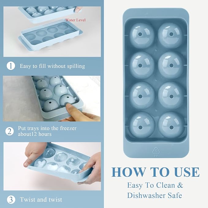 Round Ice Cube Mold, Circle Ice Cube Tray - Image 3