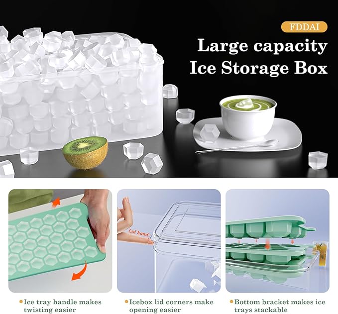 Mini Ice Cube Tray for Freezer: Small Plastic Ice Cubes Trays for Freezer - Image 3