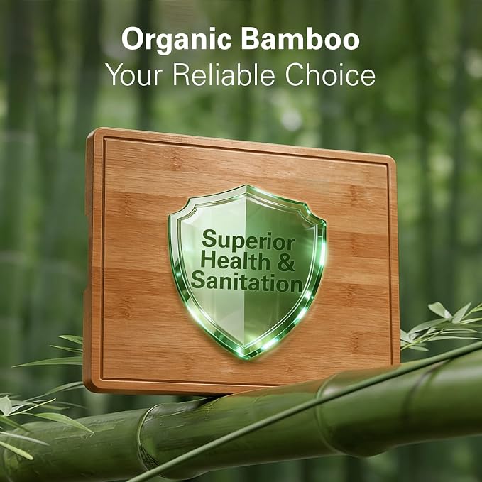 Zarler Bamboo Cutting Boards for Kitchen, 15.5x10.5 Wood Cutting Board - Image 7