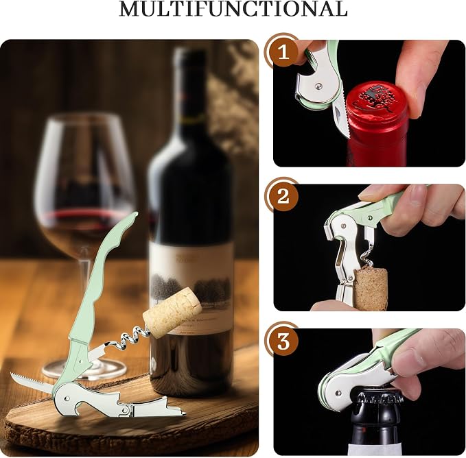 HYZ 2-Pack Wine Opener Waiter Corkscrew, Professional Wine Key - Image 3