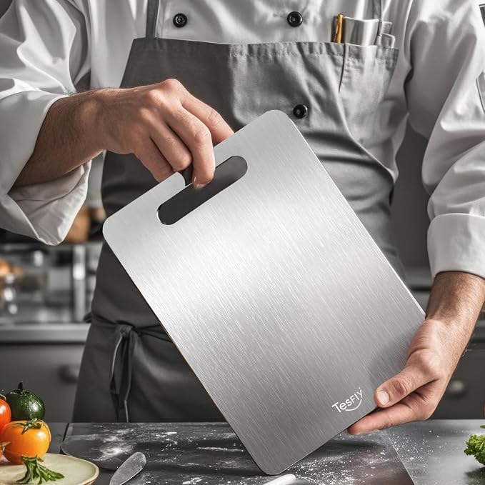 Titanium Cutting Board Set of 3, 100% Pure Titanium Food Grade Kitchen Chopping - Image 7