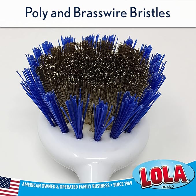 LOLA Pro Pot N' Pan Brush, Abrasive Cleaning, Poly & Brass Wire Bristles - Image 2