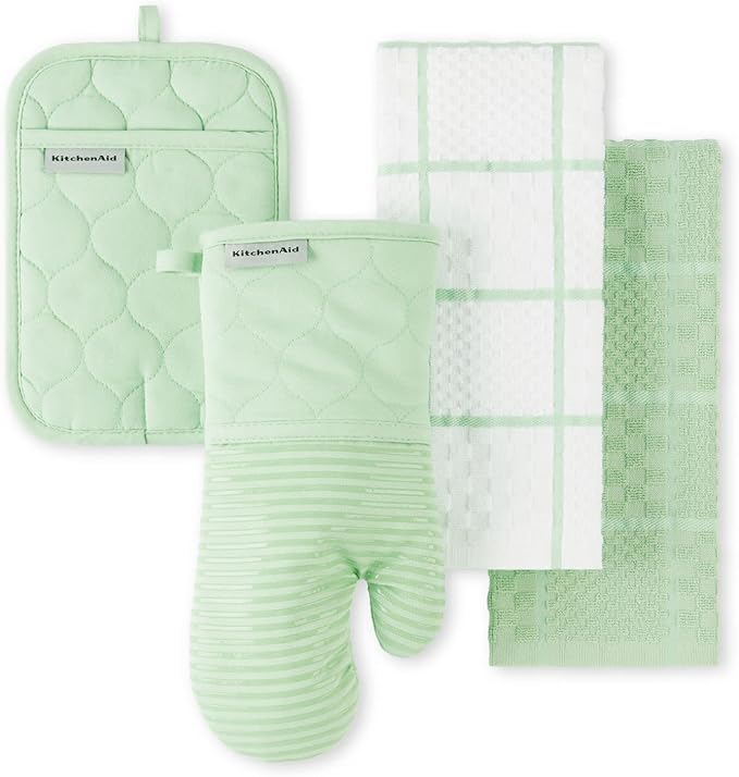 KITCHENAID Quilted Cotton Terry Cloth Oven Mitt, Pot Holder, Kitchen Towel by KitchenAid