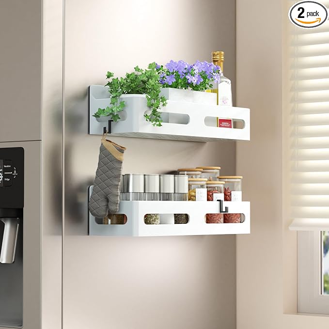 Sevenblue 2 Pack Strong Magnetic Spice Rack by Sevenblue