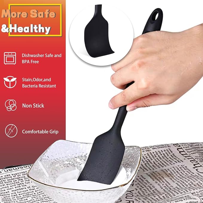 8 Pieces Silicone Spatula, 8.5 inch Non-stick Spatulas - Image 6