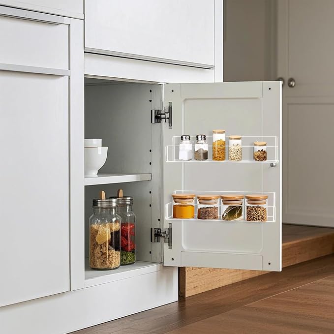 Acrylic Spice Rack Wall Mount-12 Inch, 2 Pack Hanging Seasoning Rack Organizer - Image 5