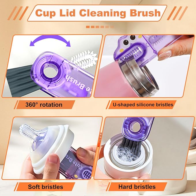 3 in 1 Cup Lid Cleaning Brush, Gap Cleaner Brushs - Image 3