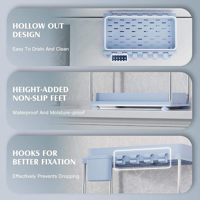 VERIFOST Under Sink Organizer, 2 Tier Under Sink Organizer, Adjustable Height - Image 5