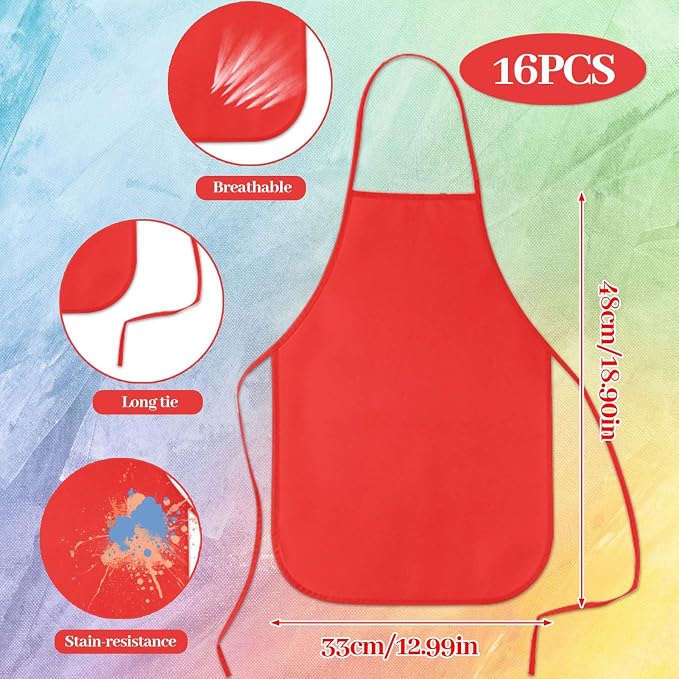 KUUQA 16/24/30/36/40Pcs Kids Apron Painting Aprons - Image 2