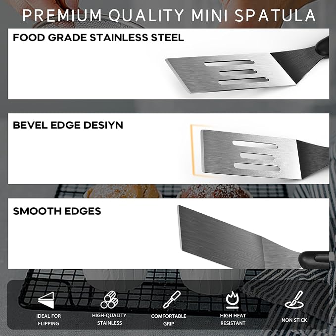 Small Spatula 5 Pieces, Metal Spatulas - Image 2
