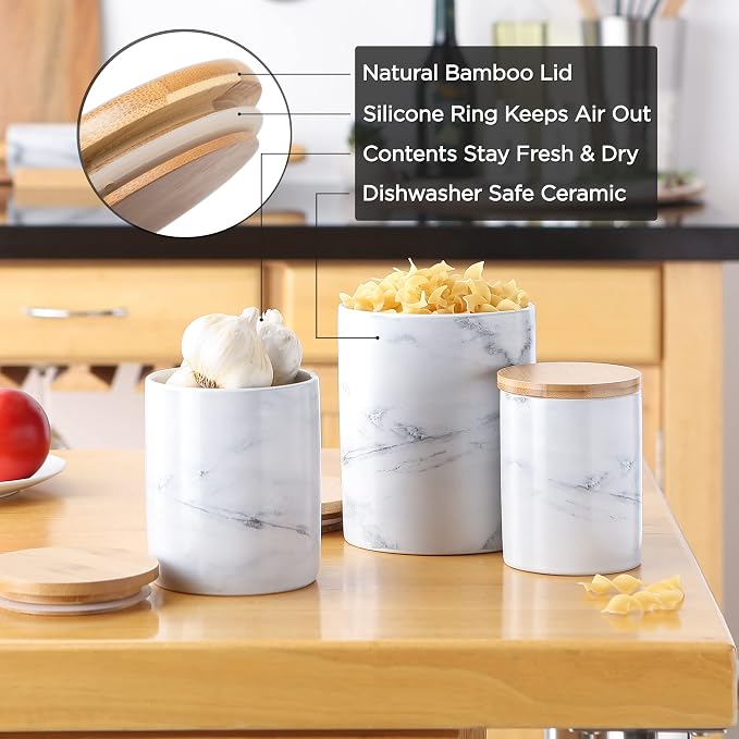 DII Kitchen Accessories Retro Collection Ceramics, Canister Set, Nautical Blue - Image 8