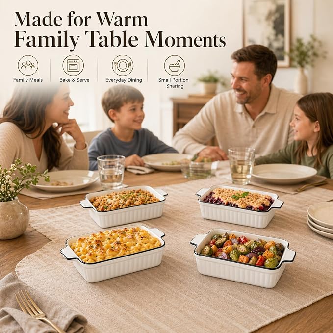 6 Pcs Ceramic Baking Dish, 12 Oz Small Casserole Dish - Image 9