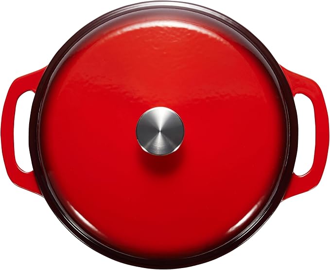 Amazon Basics Enameled Cast Iron Dutch Oven Pot - Image 3