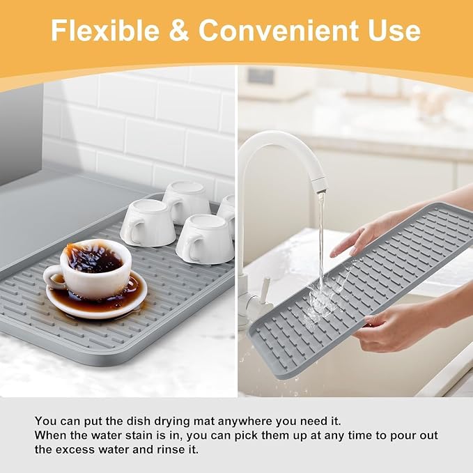 Silicone Coffee Mat, Coffee Bar Accessories Fit Under Coffee Maker Coffee - Image 5