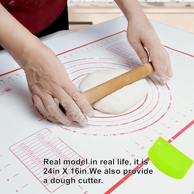 Extra Large 31.5" x 24" Silicone Baking Mat | Non-Slip Pastry & Dough Mat - Image 4